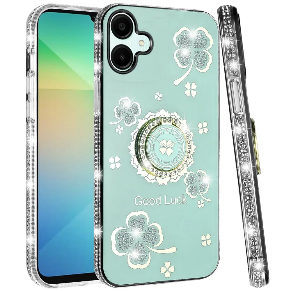 iPhone 16 Plus Bling Diamond Lucky Case Green